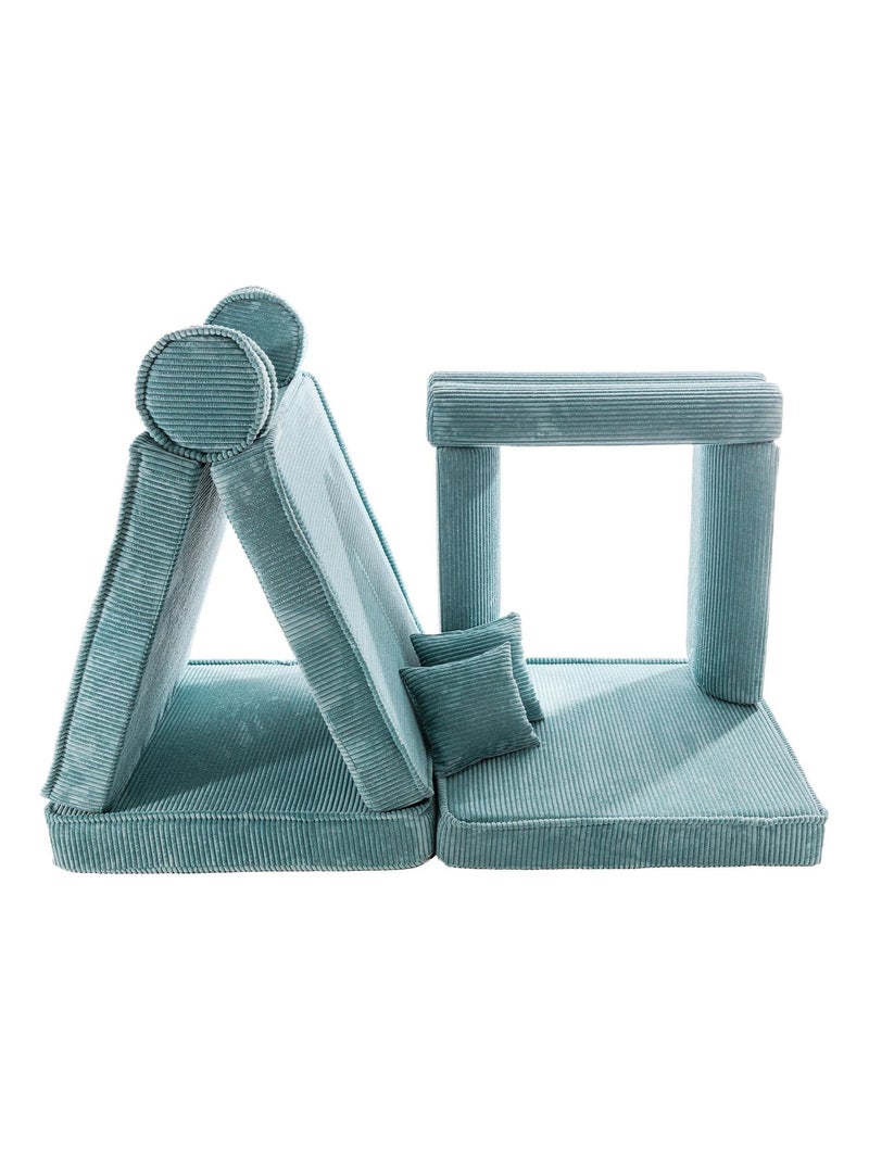 Canapé Enfant Convertible - Canape Dépliant et Confortable Bleu turquoise - Kiabi