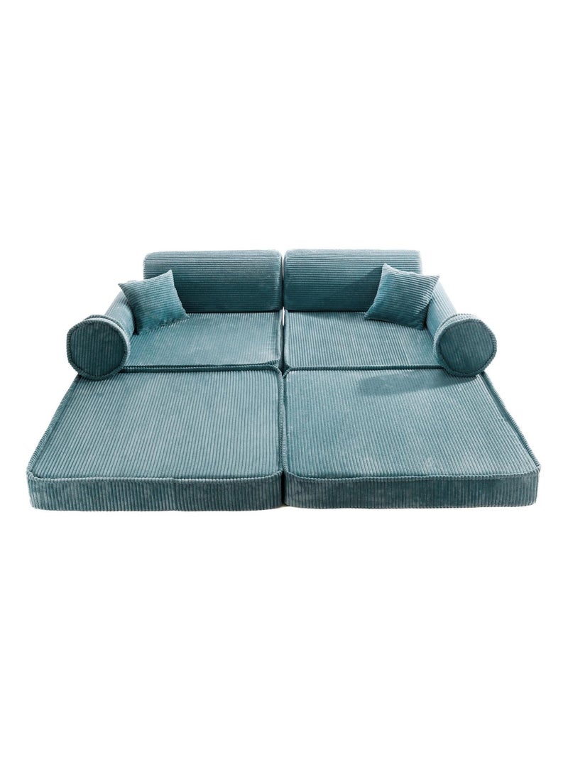Canapé Enfant Convertible - Canape Dépliant et Confortable Bleu turquoise - Kiabi