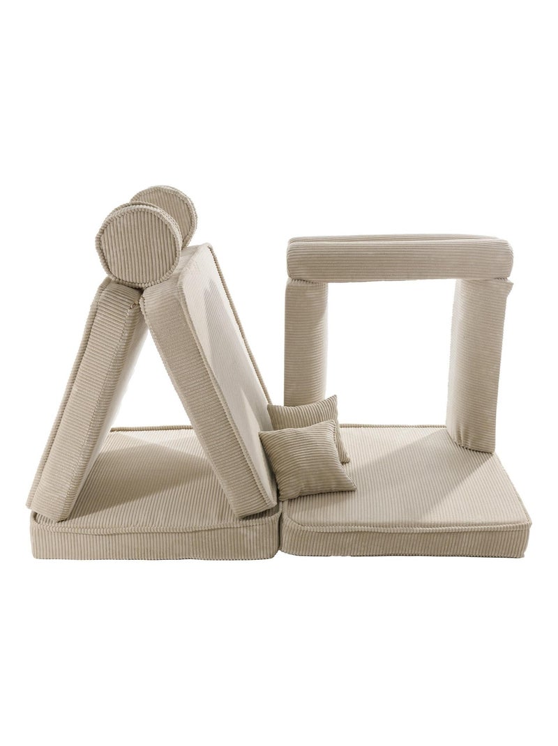 Canapé Enfant Convertible - Canape Dépliant et Confortable Ecru - Kiabi