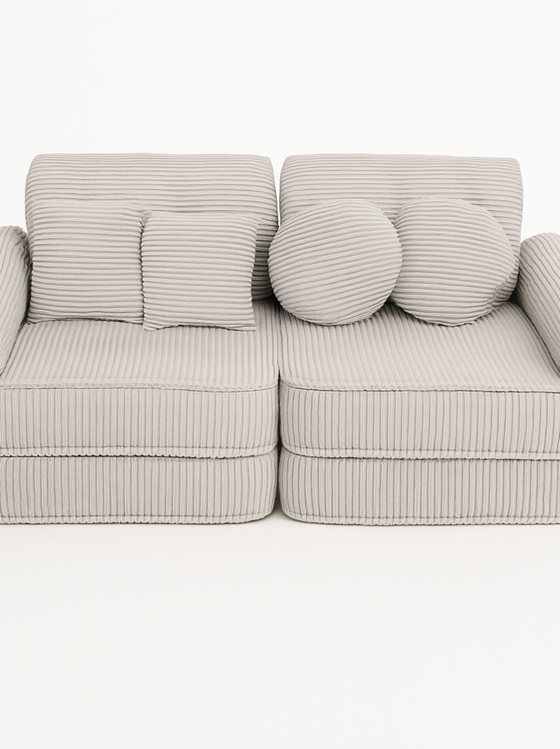 Canapé Enfant Convertible - Canape Dépliant et Confortable Ecru - Kiabi