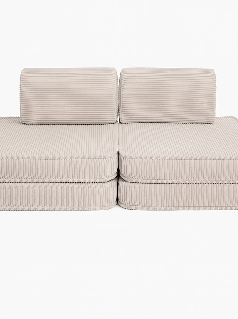 Canapé Enfant Convertible - Canape Dépliant et Confortable Ecru - Kiabi
