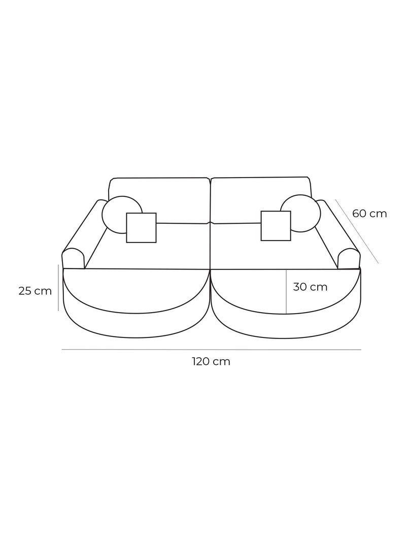 Canapé Enfant Convertible - Canape Dépliant et Confortable Ecru - Kiabi