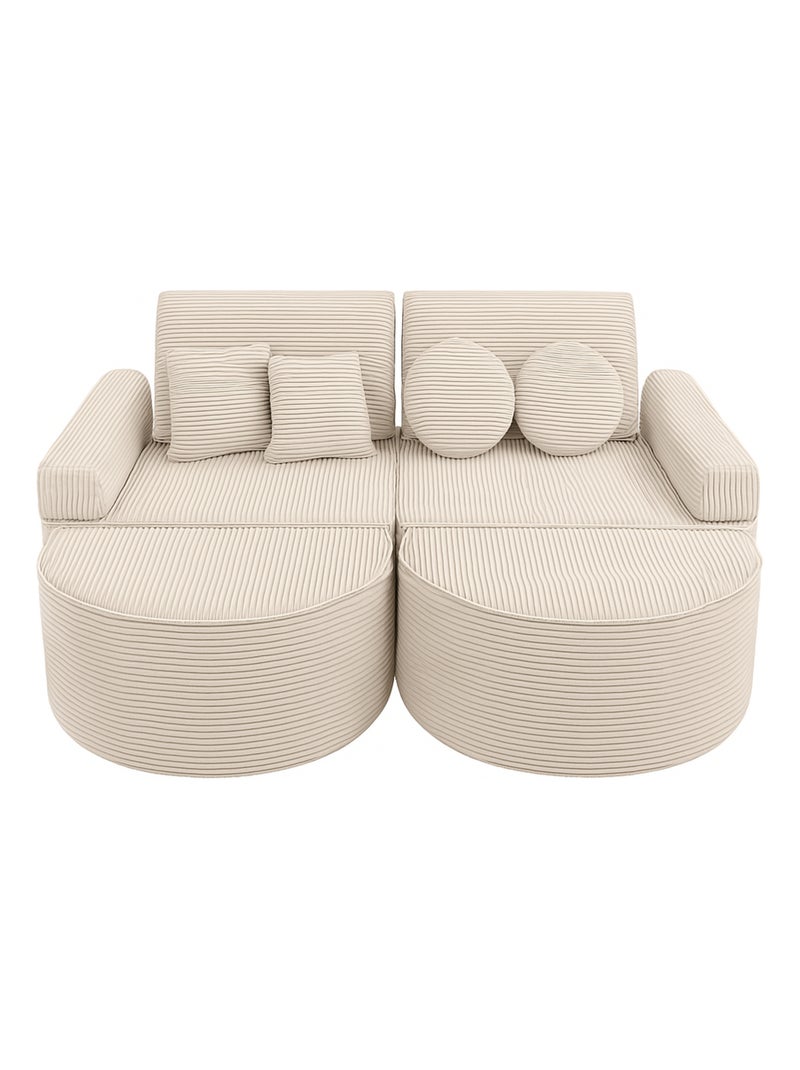 Canapé Enfant Convertible - Canape Dépliant et Confortable Ecru - Kiabi