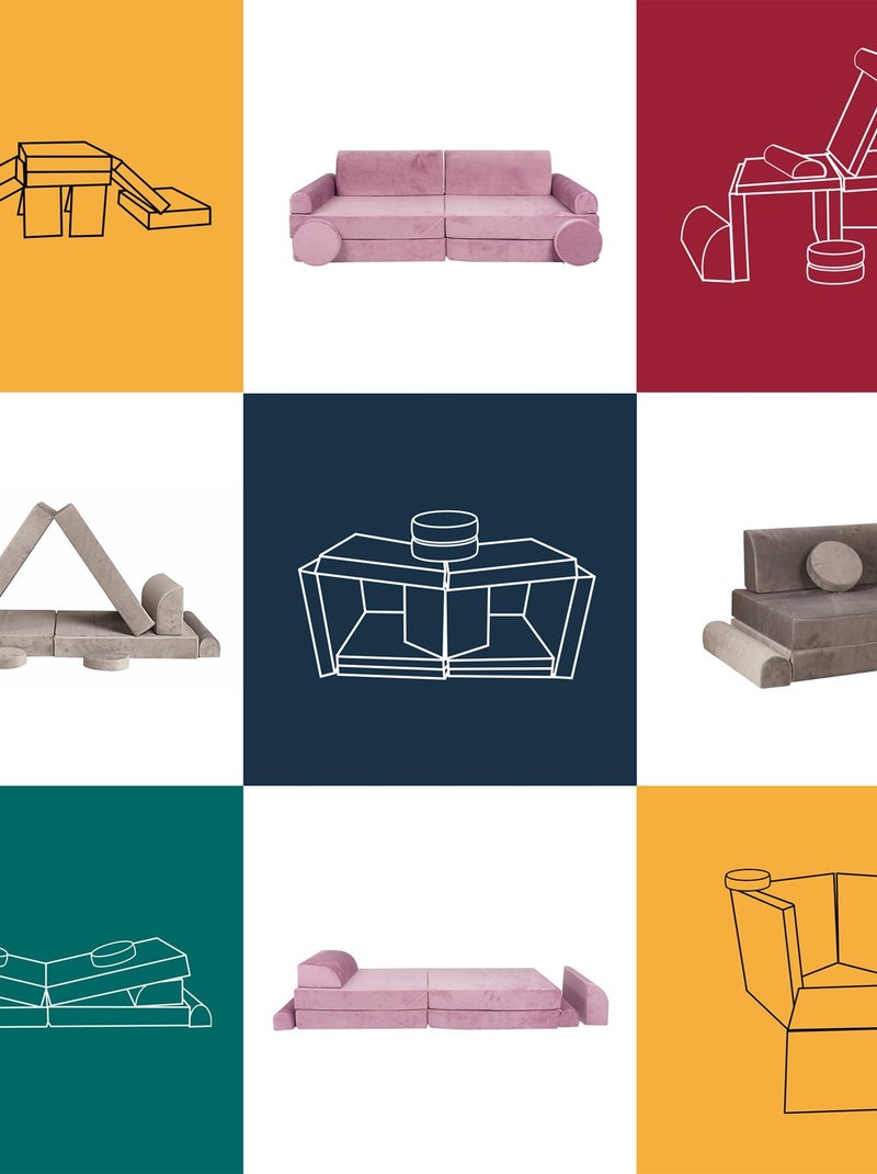 Canapé Enfant Convertible - Canape Dépliant et Confortable Gris - Kiabi
