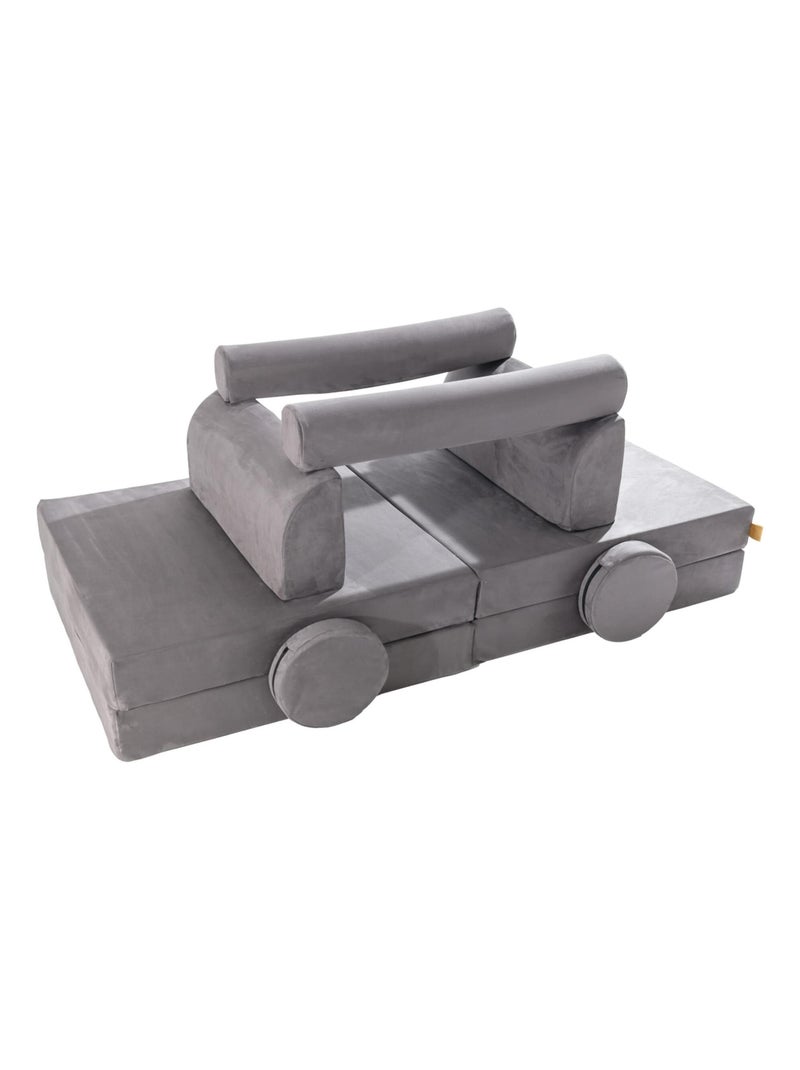 Canapé Enfant Convertible - Canape Dépliant et Confortable Gris - Kiabi