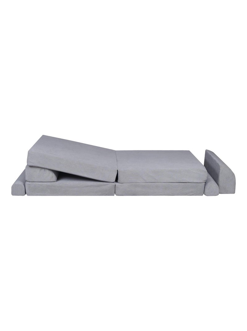 Canapé Enfant Convertible - Canape Dépliant et Confortable Gris - Kiabi