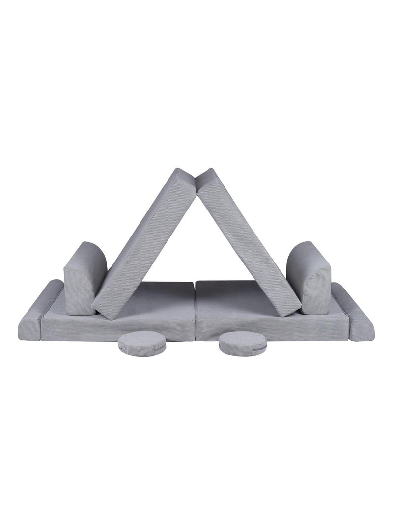 Canapé Enfant Convertible - Canape Dépliant et Confortable Gris - Kiabi