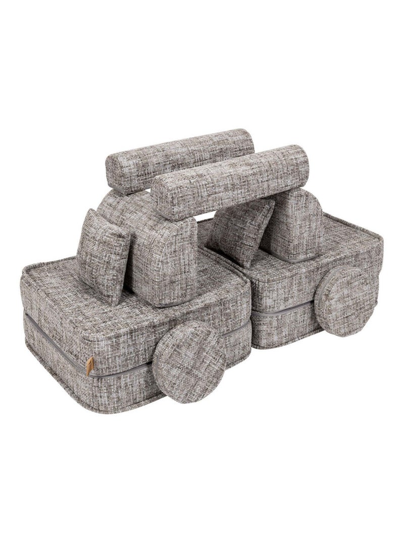Canapé Enfant Convertible - Canape Dépliant et Confortable Gris - Kiabi