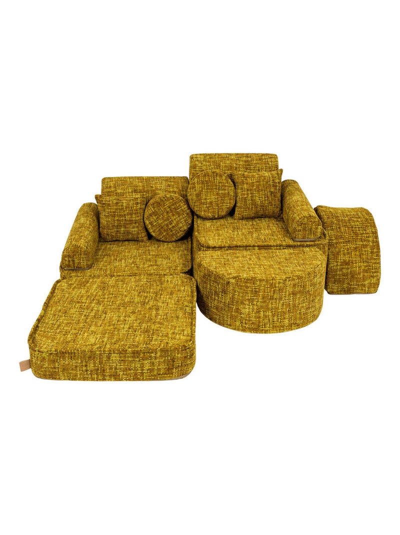 Canapé Enfant Convertible - Canape Dépliant et Confortable Jaune - Kiabi