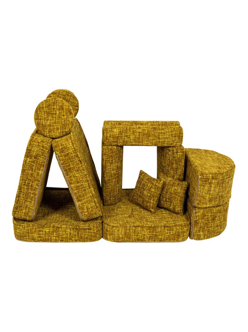 Canapé Enfant Convertible - Canape Dépliant et Confortable Jaune - Kiabi