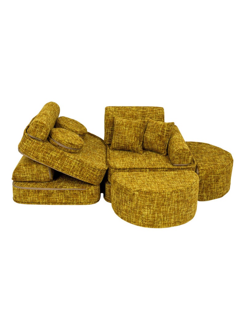 Canapé Enfant Convertible - Canape Dépliant et Confortable Jaune - Kiabi