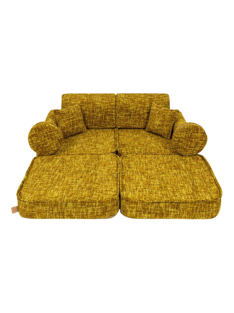 Canapé Enfant Convertible - Canape Dépliant et Confortable Jaune - Kiabi