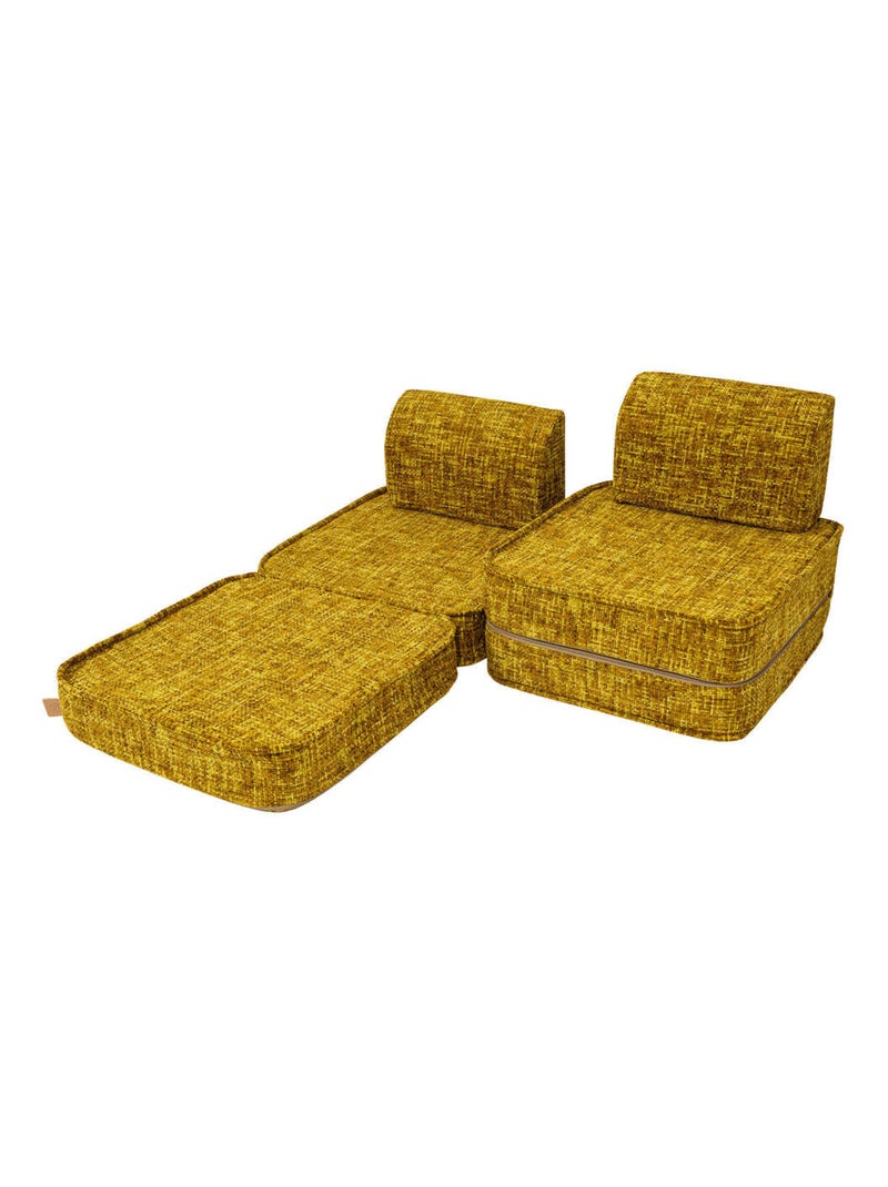 Canapé Enfant Convertible - Canape Dépliant et Confortable Jaune - Kiabi