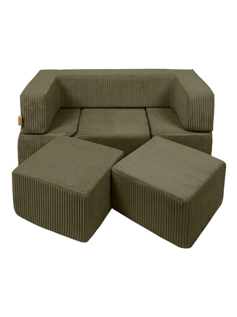 Canapé Enfant Convertible - Canape Dépliant et Confortable Kaki - Kiabi