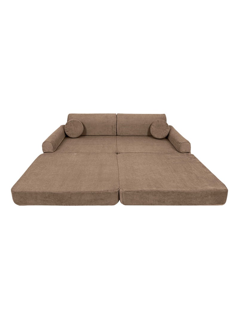 Canapé Enfant Convertible - Canape Dépliant et Confortable Marron - Kiabi