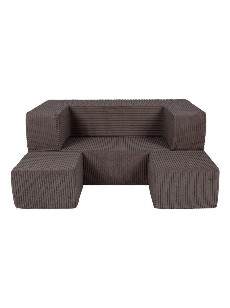Canapé Enfant Convertible - Canape Dépliant et Confortable Marron - Kiabi