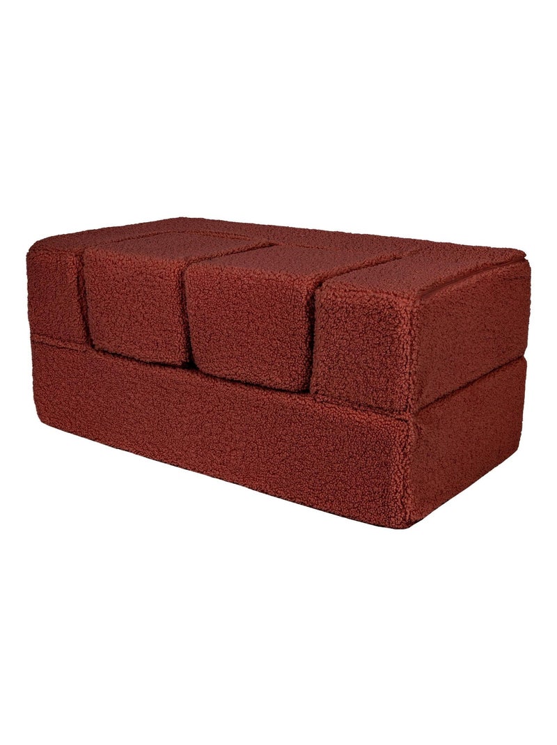 Canapé Enfant Convertible - Canape Dépliant et Confortable Marron - Kiabi