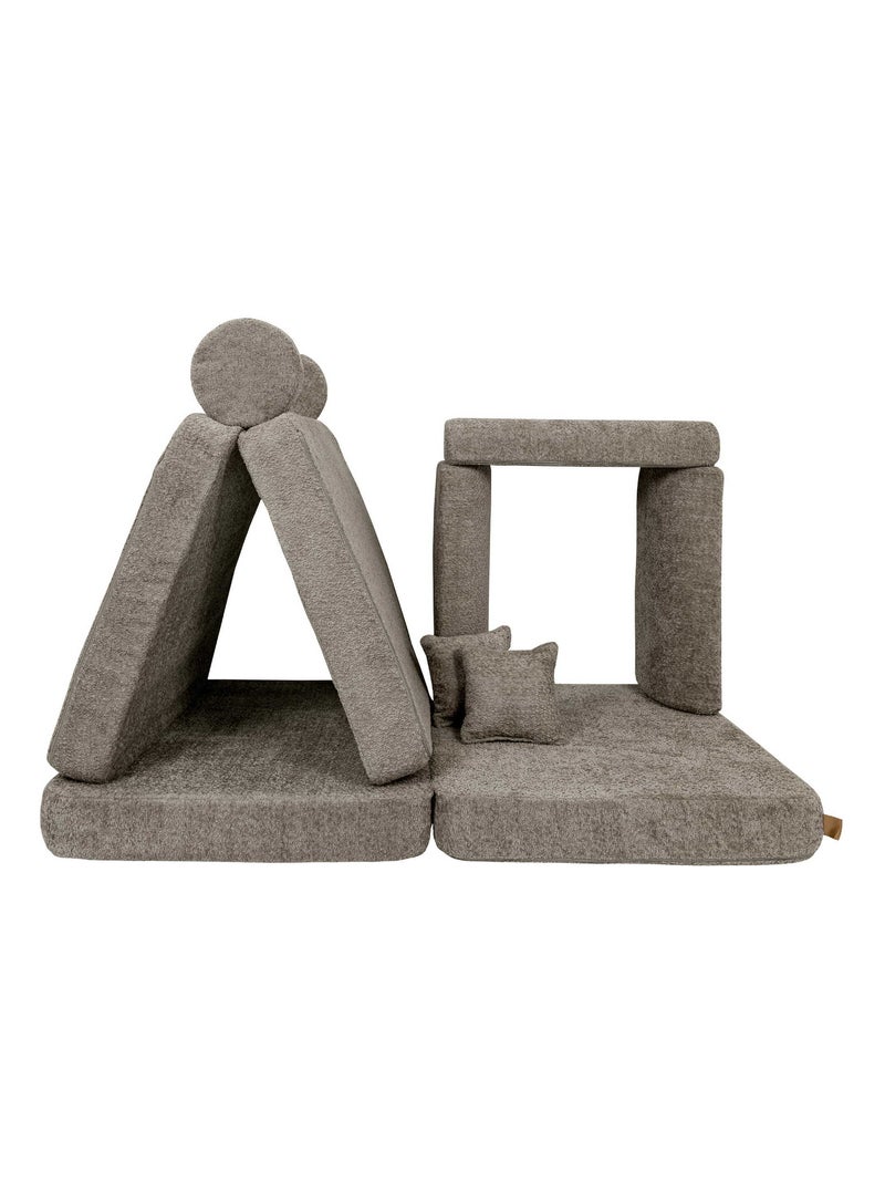 Canapé Enfant Convertible - Canape Dépliant et Confortable Marron foncé - Kiabi