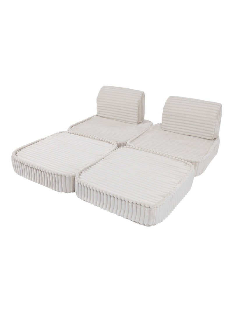 Canapé Enfant Convertible - Churros Sofa Basic Blanc - Kiabi