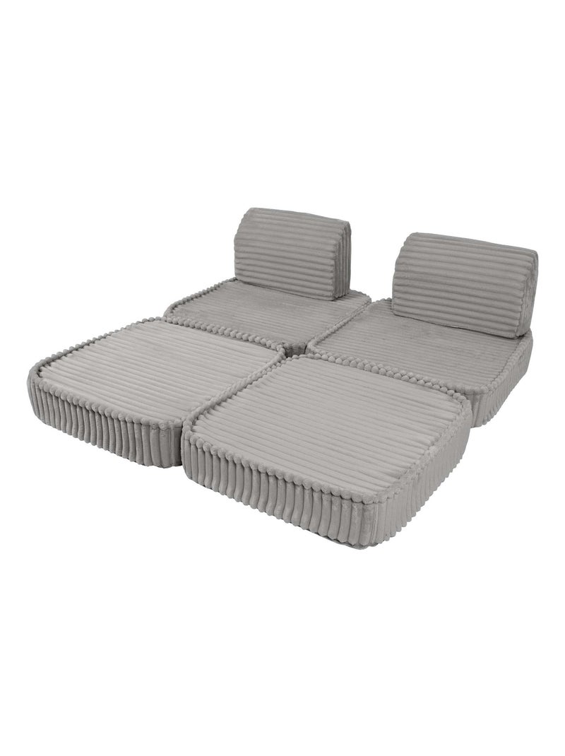 Canapé Enfant Convertible - Churros Sofa Basic Gris clair - Kiabi