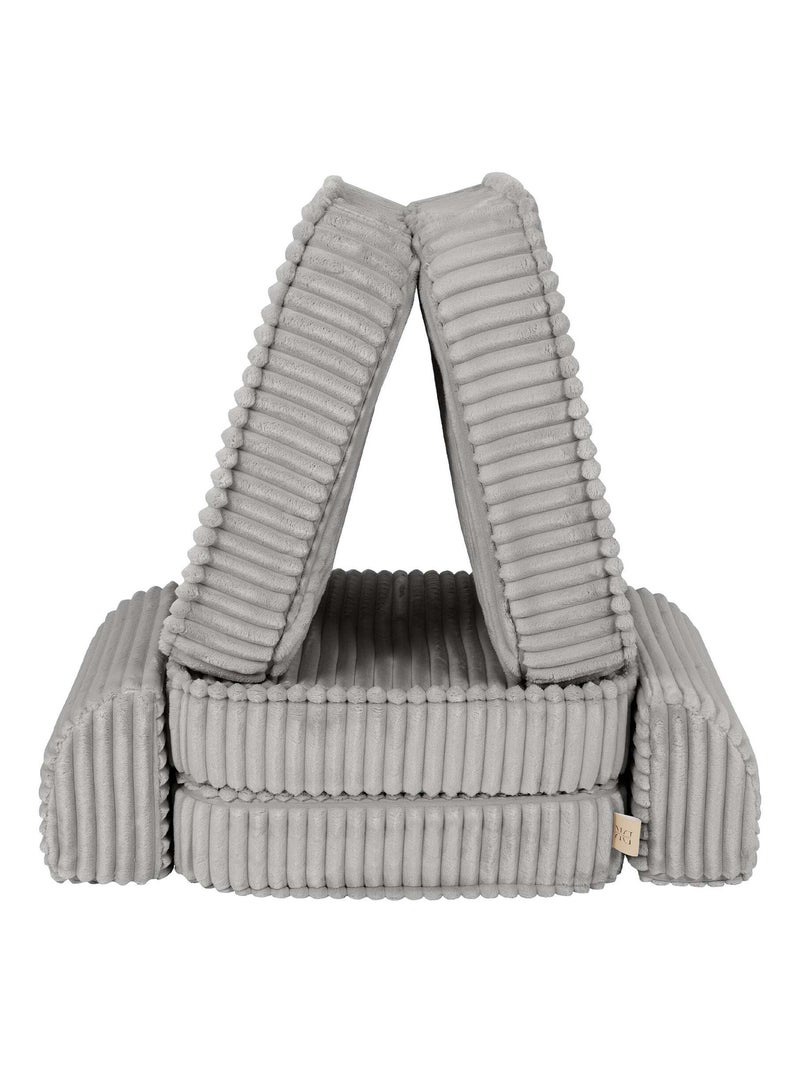 Canapé Enfant Convertible - Churros Sofa Basic Gris clair - Kiabi