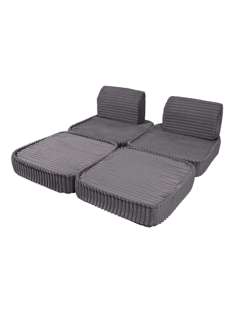 Canapé Enfant Convertible - Churros Sofa Basic Gris - Kiabi