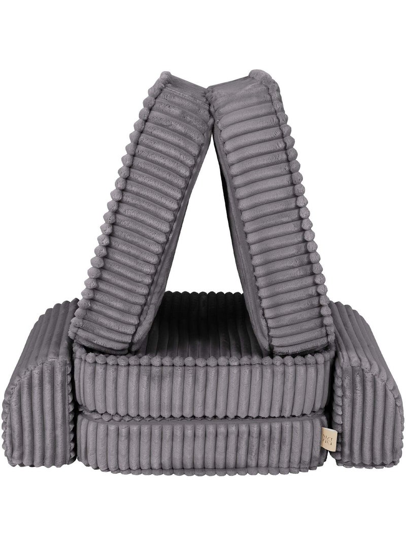 Canapé Enfant Convertible - Churros Sofa Basic Gris - Kiabi