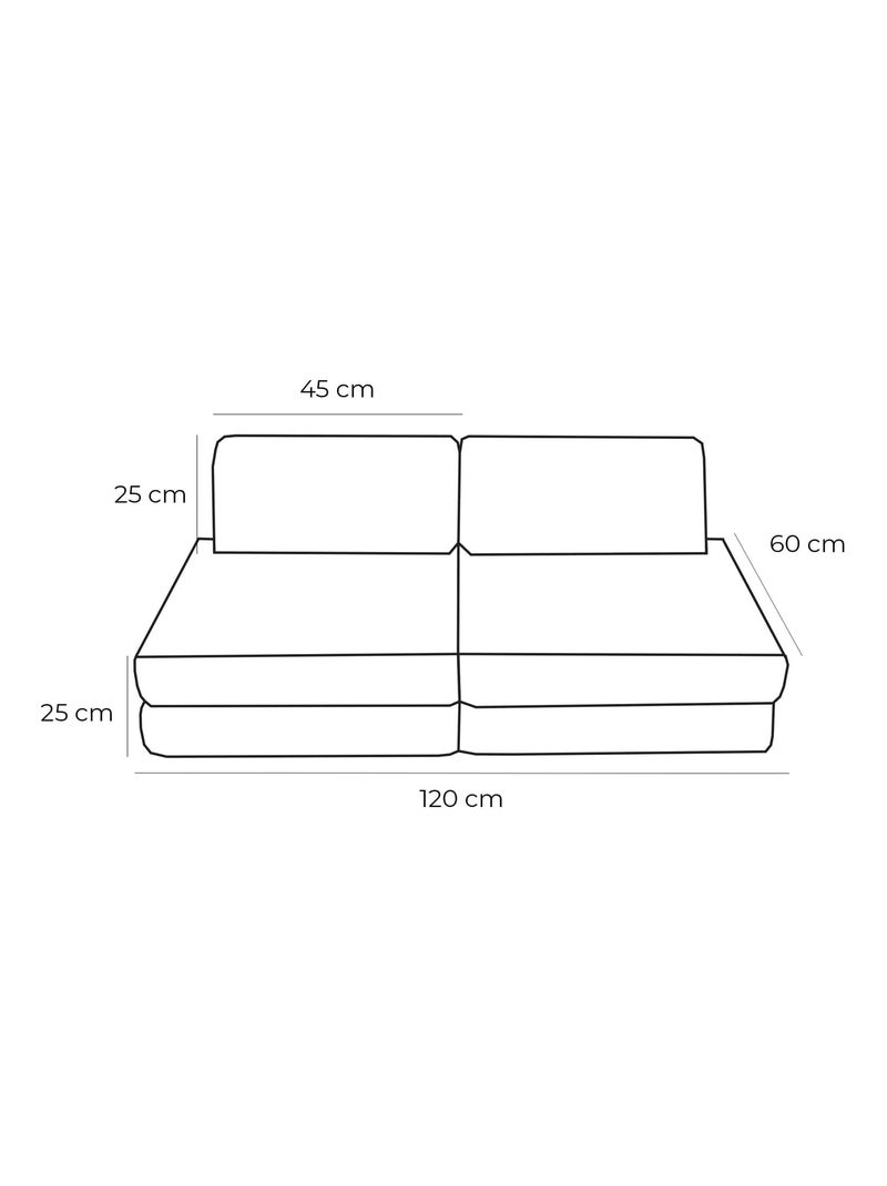 Canapé Enfant Convertible - Churros Sofa Basic Vert - Kiabi