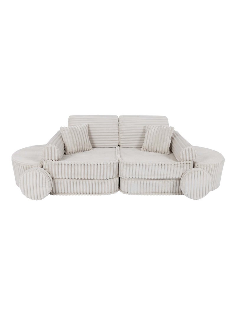 Canapé Enfant Convertible - Churros Sofa Max Blanc Gris clair - Kiabi