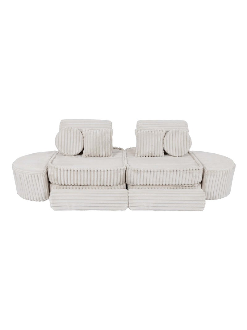 Canapé Enfant Convertible - Churros Sofa Max Blanc Gris clair - Kiabi