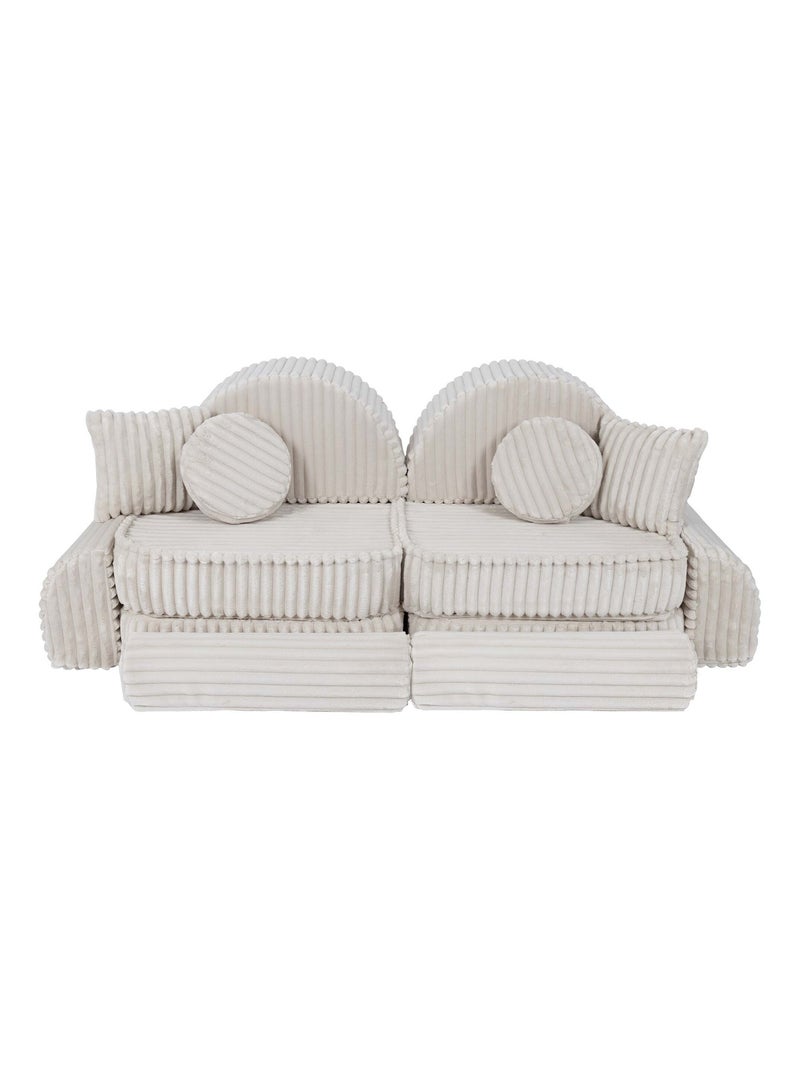Canapé Enfant Convertible - Churros Sofa Max Blanc Gris clair - Kiabi