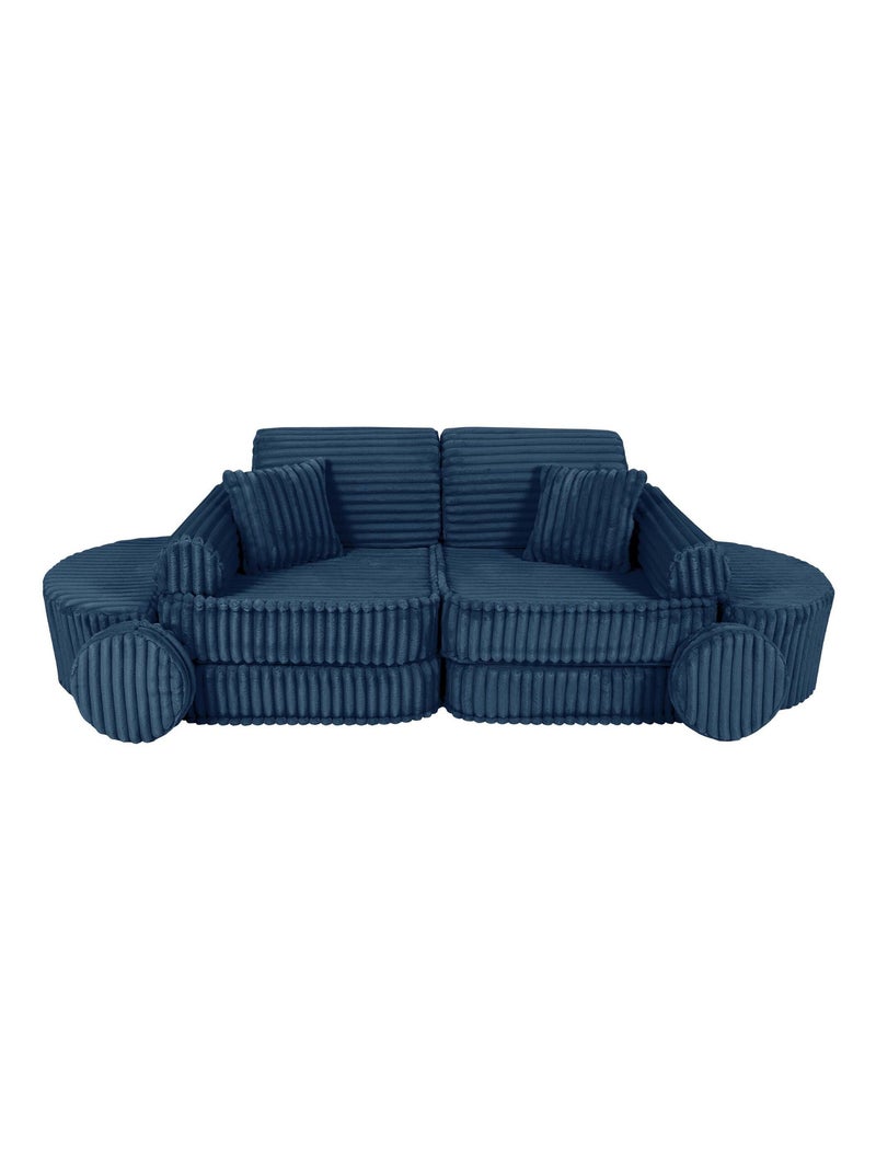 Canapé Enfant Convertible - Churros Sofa Max Bleu - Kiabi