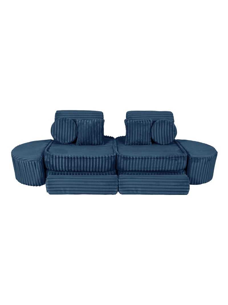 Canapé Enfant Convertible - Churros Sofa Max Bleu - Kiabi