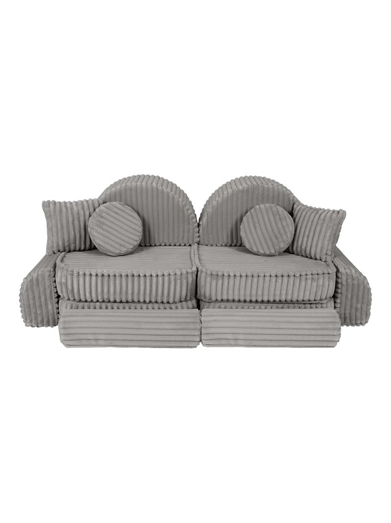 Canapé Enfant Convertible - Churros Sofa Max Gris clair - Kiabi