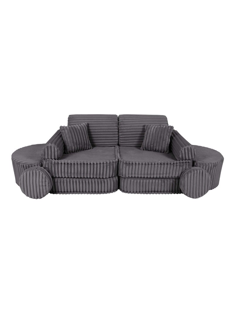 Canapé Enfant Convertible - Churros Sofa Max Gris foncé - Kiabi
