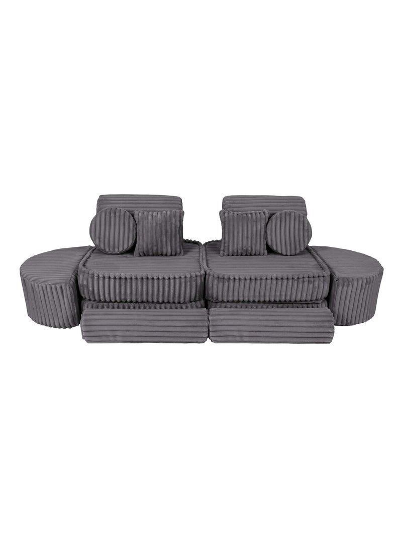 Canapé Enfant Convertible - Churros Sofa Max Gris foncé - Kiabi