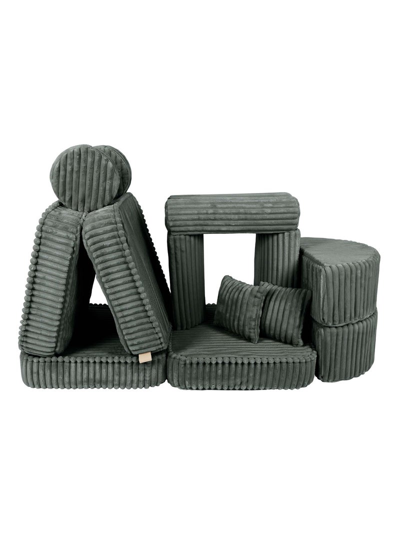 Canapé Enfant Convertible - Churros Sofa Max Vert foncé - Kiabi