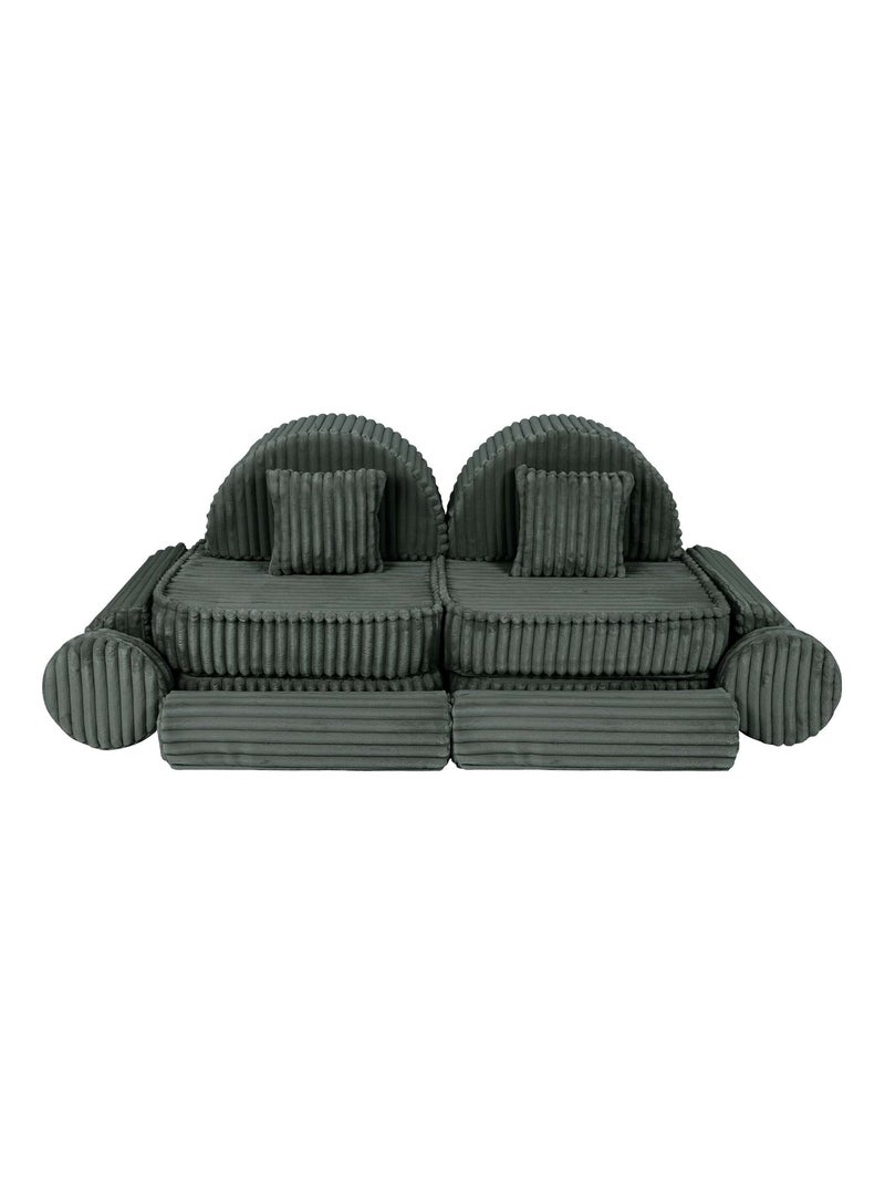 Canapé Enfant Convertible - Churros Sofa Max Vert foncé - Kiabi