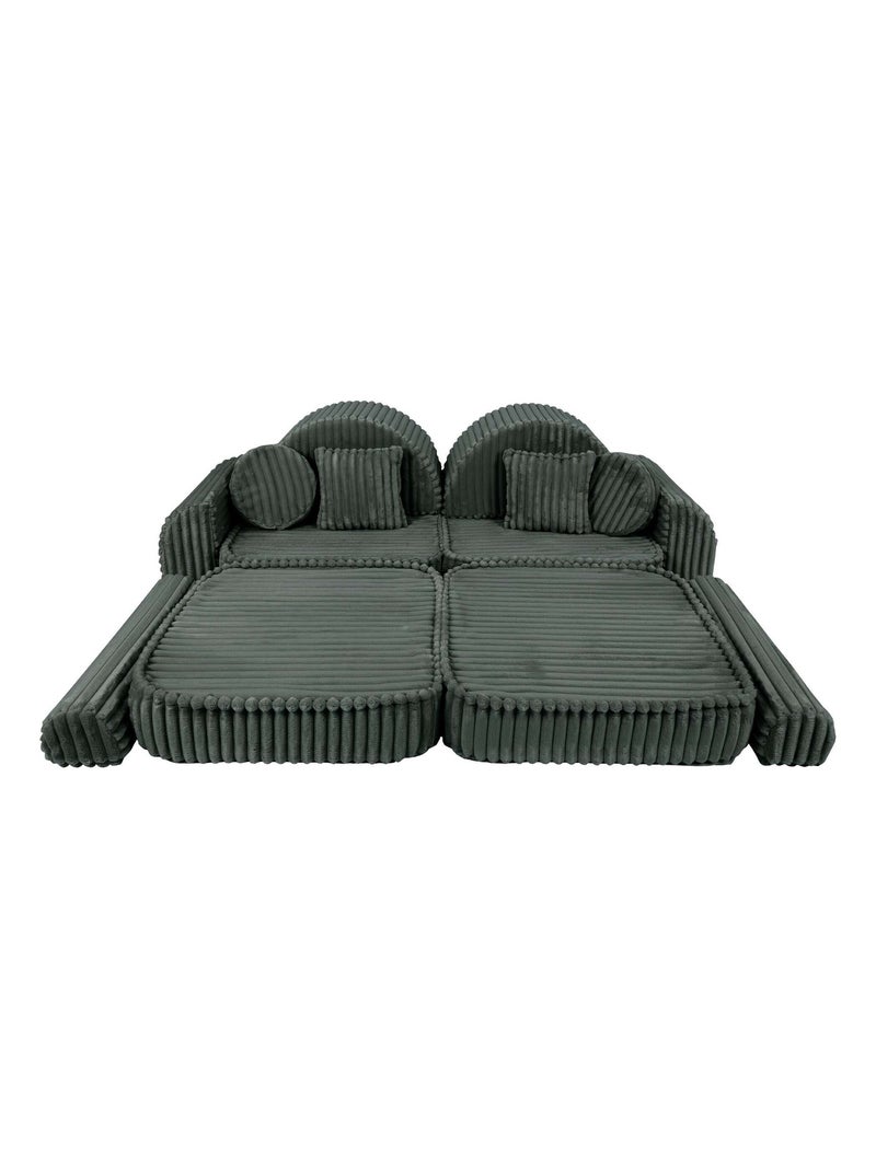 Canapé Enfant Convertible - Churros Sofa Max Vert foncé - Kiabi