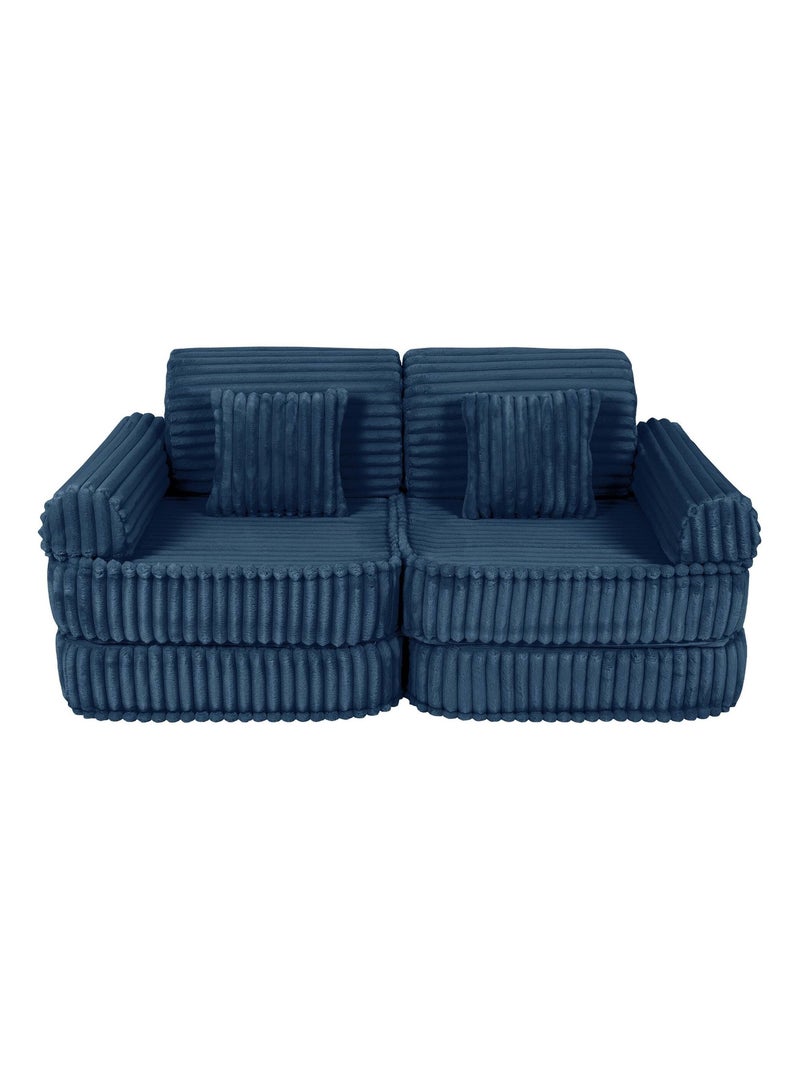 Canapé Enfant Convertible - Churros Sofa Plus Bleu - Kiabi