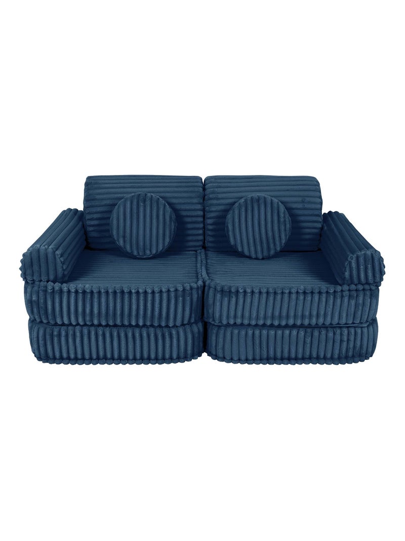 Canapé Enfant Convertible - Churros Sofa Plus Bleu - Kiabi