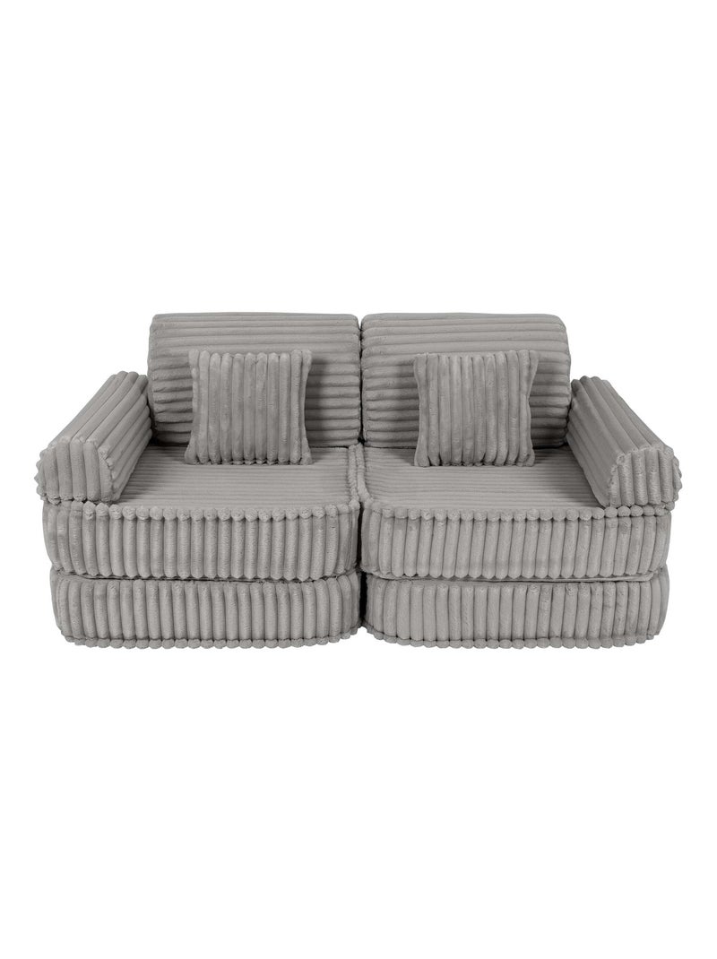 Canapé Enfant Convertible - Churros Sofa Plus Gris - Kiabi