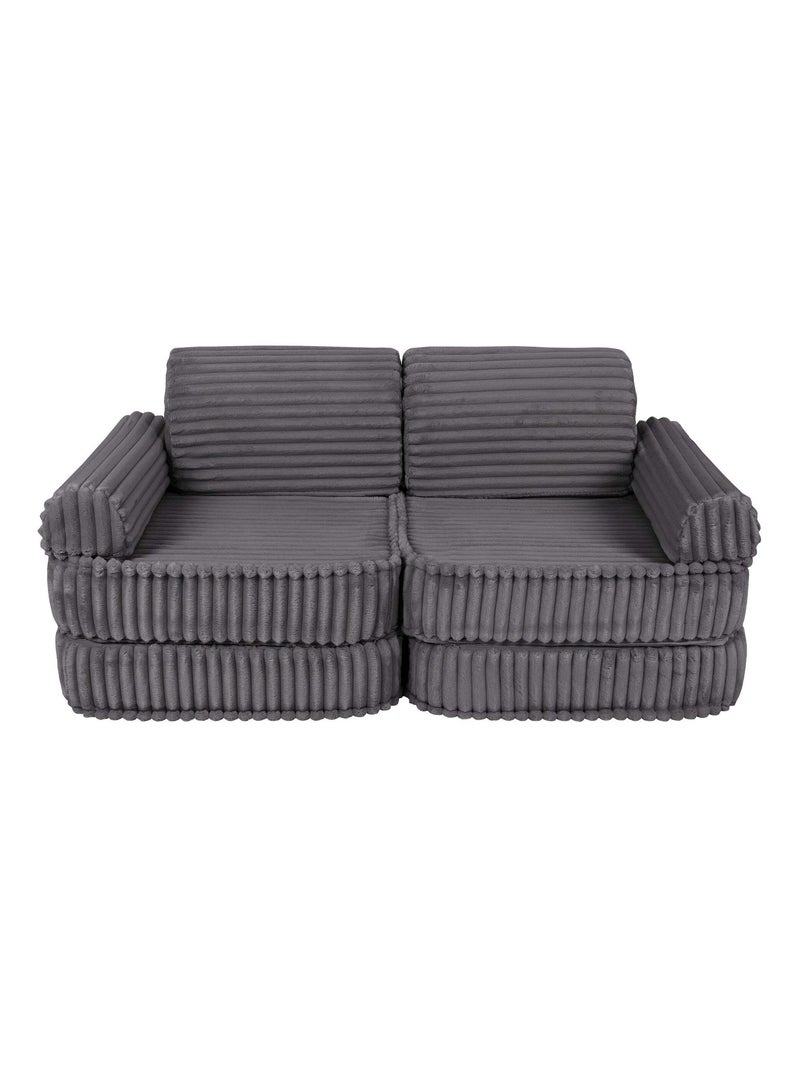 Canapé Enfant Convertible - Churros Sofa Plus Gris foncé - Kiabi