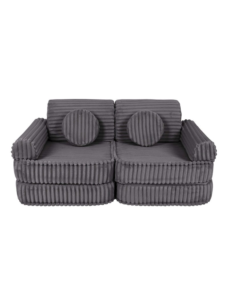 Canapé Enfant Convertible - Churros Sofa Plus Gris foncé - Kiabi