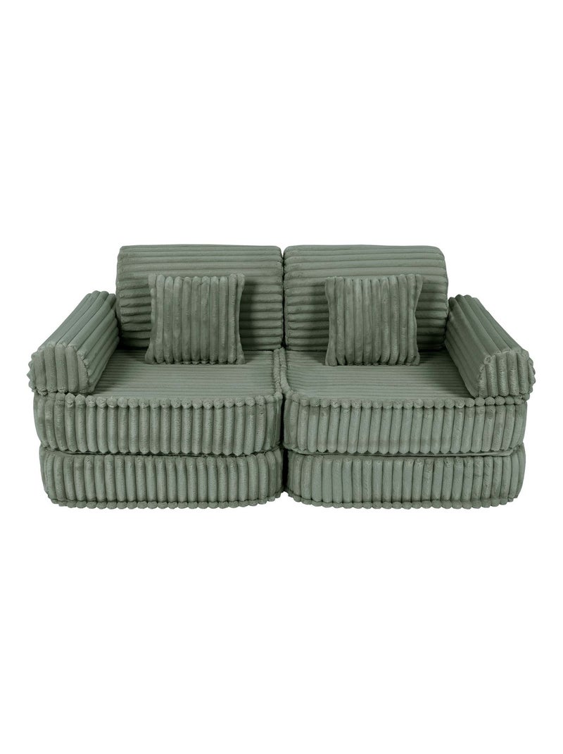 Canapé Enfant Convertible - Churros Sofa Plus Vert foncé - Kiabi