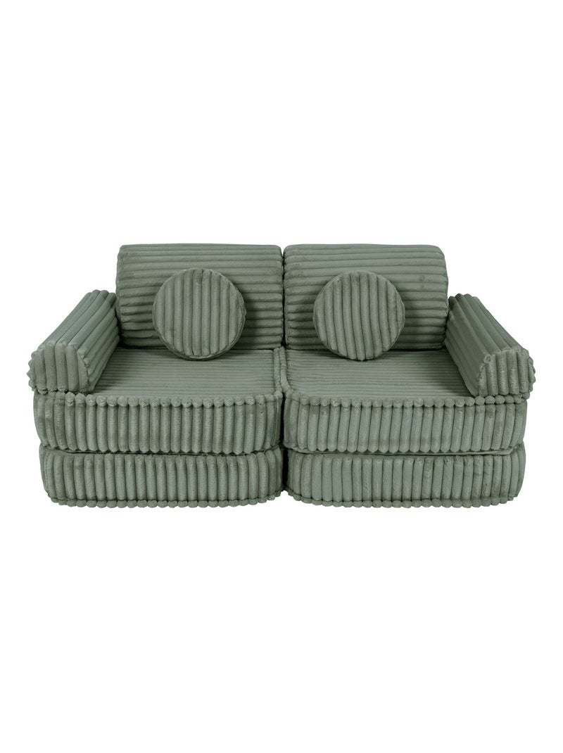 Canapé Enfant Convertible - Churros Sofa Plus Vert foncé - Kiabi