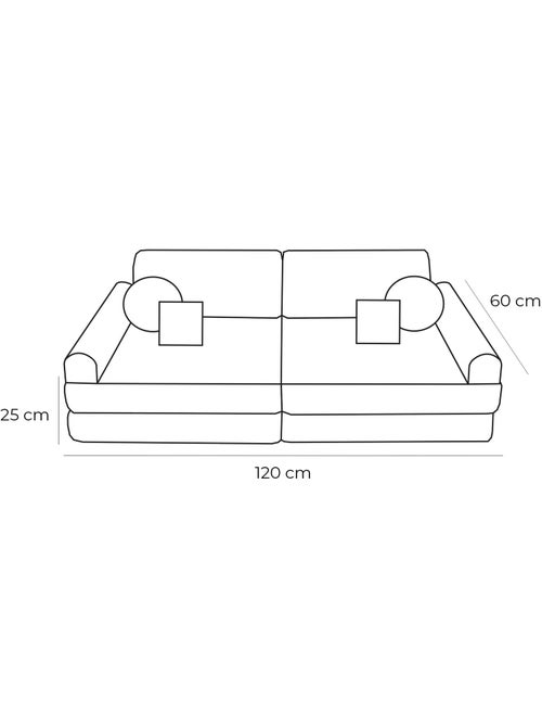 Canapé Enfant Convertible - Outzy Sofa - Gris - Kiabi