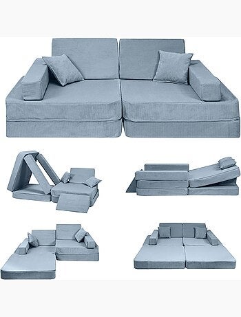Canapé enfant design en velours côtelé tendance