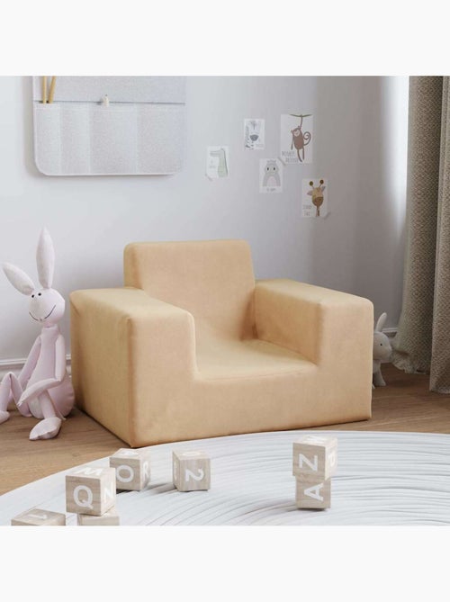 Canapé enfant en peluche polyester rembourrage mousse - vidaxl - Kiabi Canapé enfant en peluche polyester rembourrage mousse - vidaxl - Kiabi