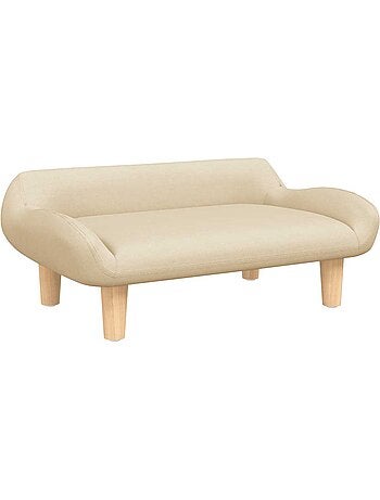 Canapé enfant en tissu rembourré avec pieds en bois - vidaxl